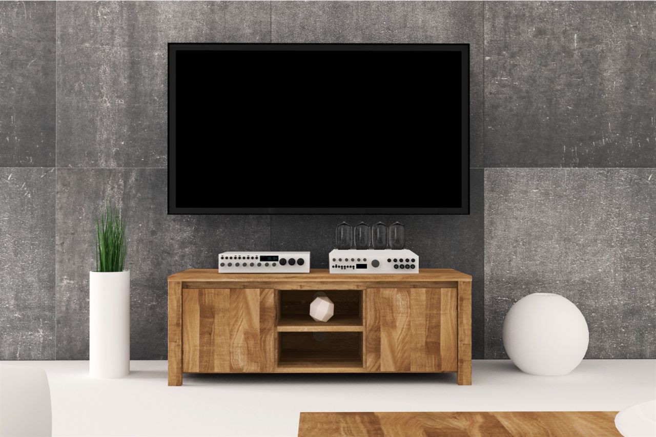 Lowboard TV-Schrank MAISON Buche massiv 115x43x45 cm von Fun Möbel