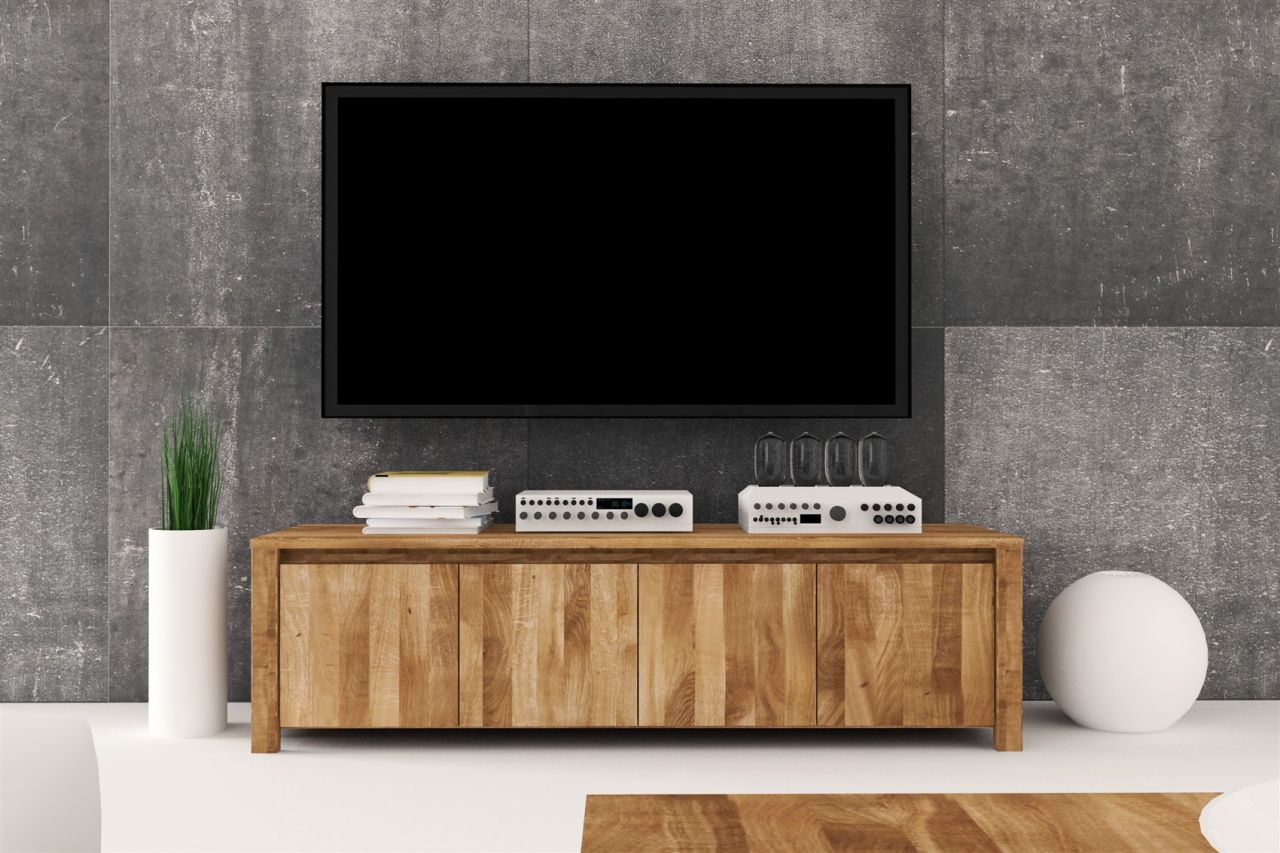 Lowboard TV-Schrank MAISON Buche massiv 150x43x45 cm von Fun Möbel