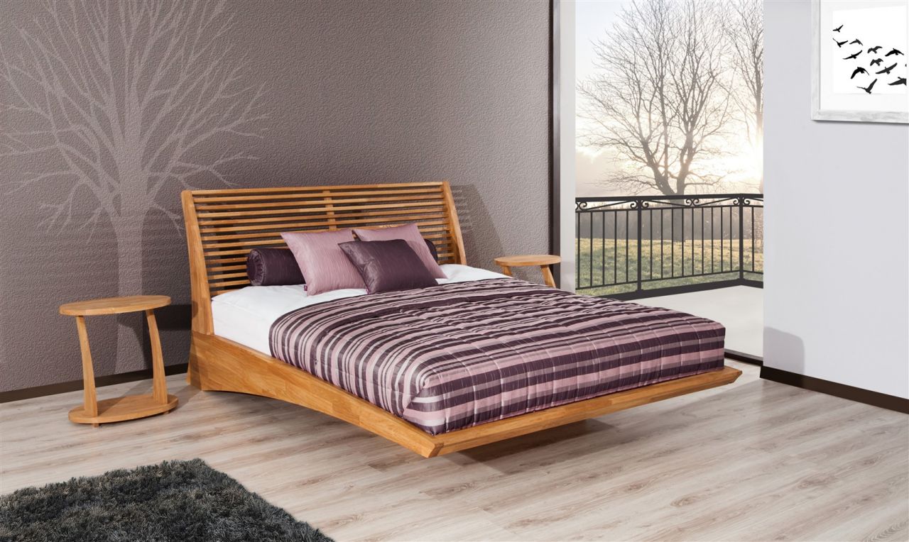 Massivholzbett Bett Schlafzimmerbett FRESNO Buche massiv 160x200 cm von Fun Moebel