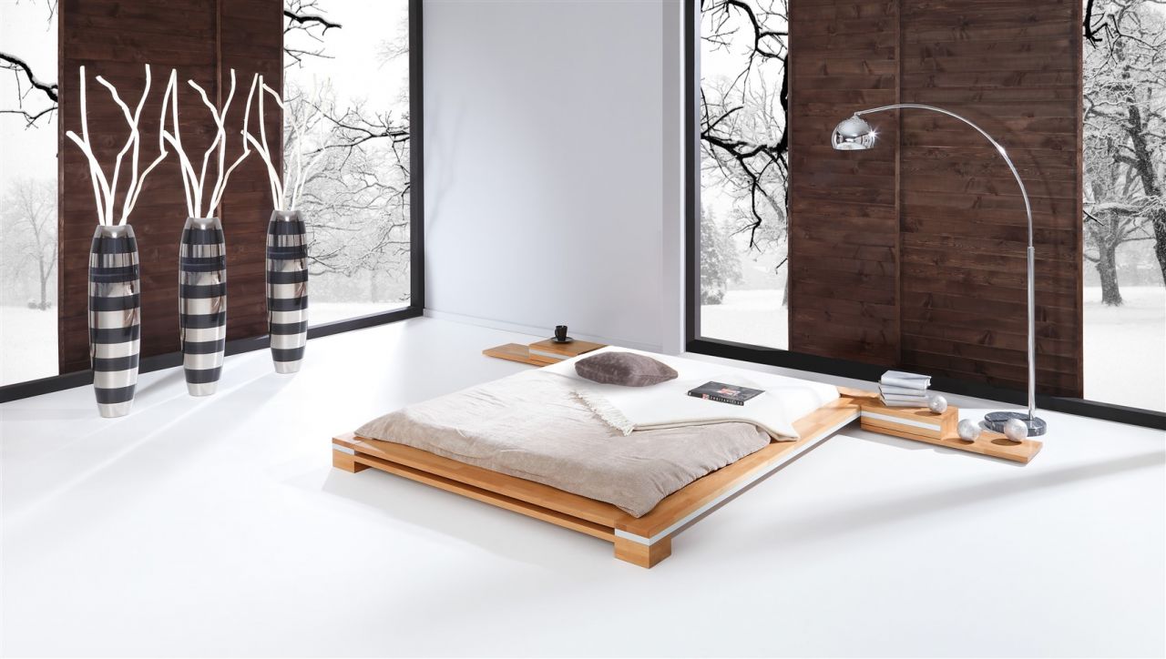 Massivholzbett Bett Schlafzimmerbett TOKYO Buche massiv 100x200 cm von Fun Moebel