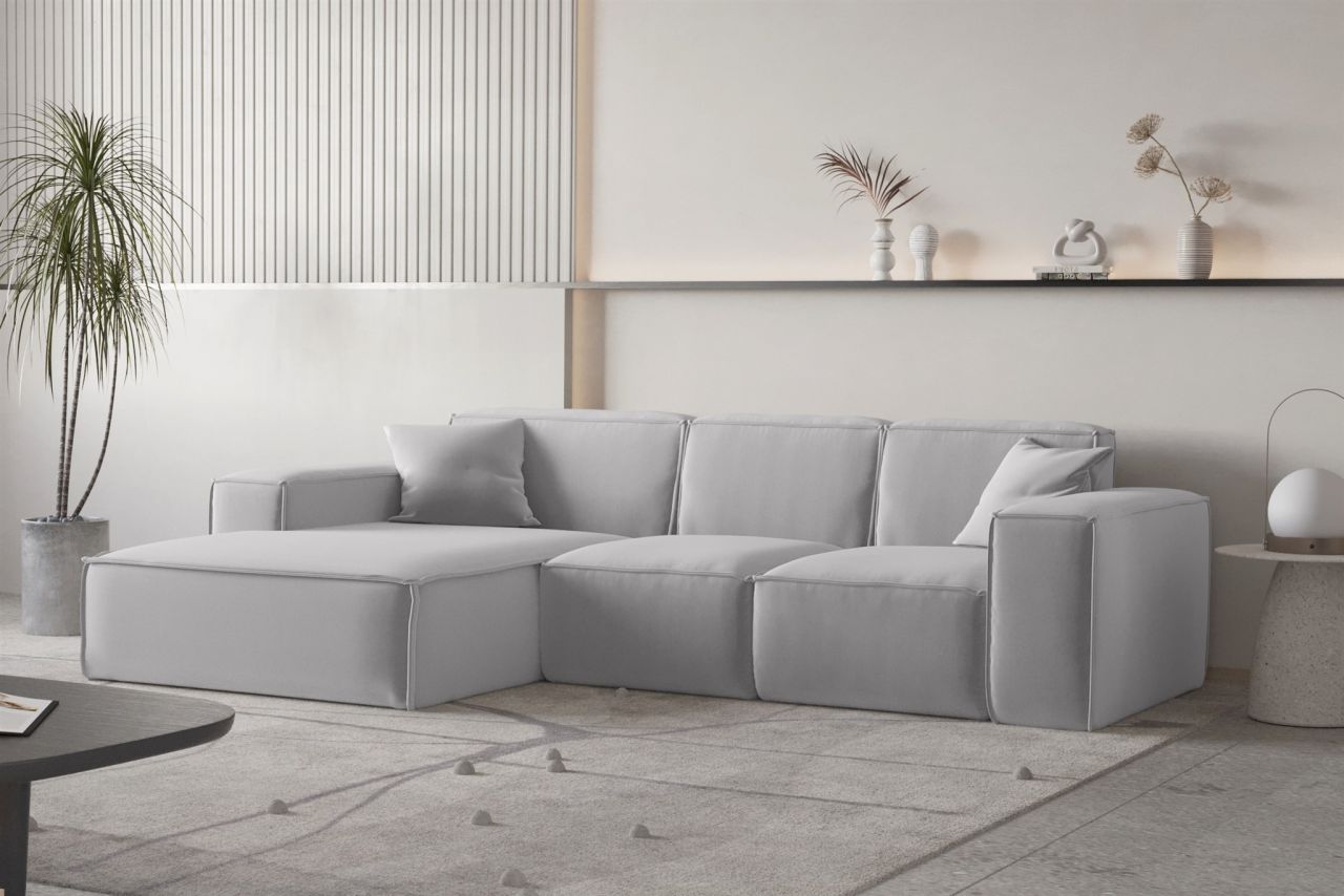 OUTLET Ecksofa Designersofa CELES PREMIUM Stoff Opera Velvet Hellgrau Ottoman... OUTLET Ecksofa Designersofa CELES PREMIUM Stoff Opera Velvet Hellgrau Ottoman... von Fun Moebel