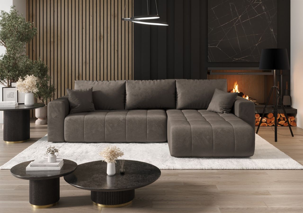 OUTLET Ecksofa Schlafsofa CAMILA Stoff Monolith Schokobraun Ottomane Rechts OUTLET Ecksofa Schlafsofa CAMILA Stoff Monolith Schokobraun Ottomane Rechts von Fun Möbel