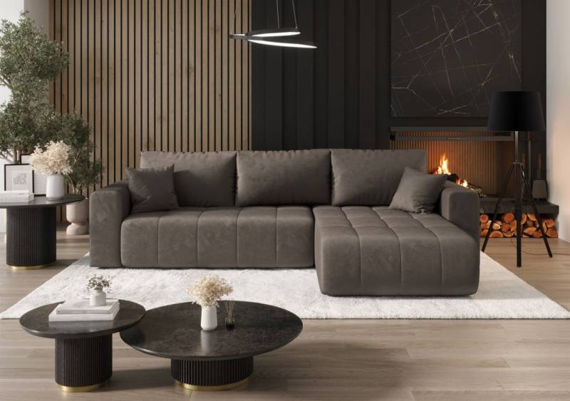 OUTLET Ecksofa Schlafsofa CAMILA Stoff Monolith Schokobraun Ottomane Rechts OUTLET Ecksofa Schlafsofa CAMILA Stoff Monolith Schokobraun Ottomane Rechts von Fun Möbel