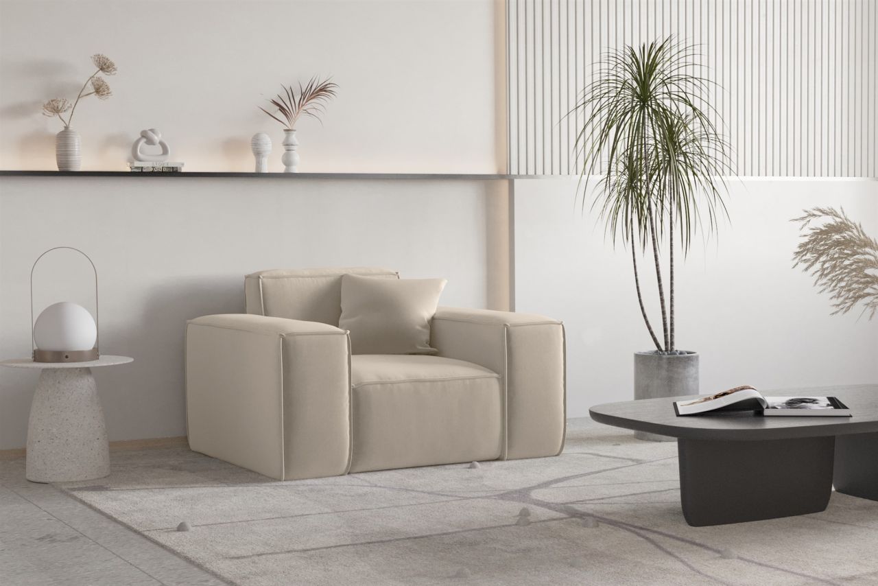 OUTLET Sessel Designersessel CELES PREMIUM in Stoff Opera Velvet Beige OUTLET Sessel Designersessel CELES PREMIUM in Stoff Opera Velvet Beige von Fun Moebel