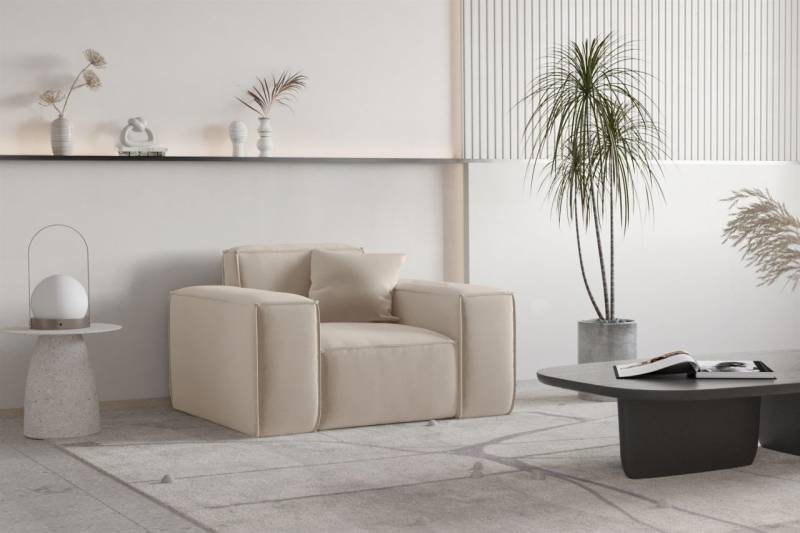 OUTLET Sessel Designersessel CELES PREMIUM in Stoff Opera Velvet Sand OUTLET Sessel Designersessel CELES PREMIUM in Stoff Opera Velvet Sand von Fun Moebel