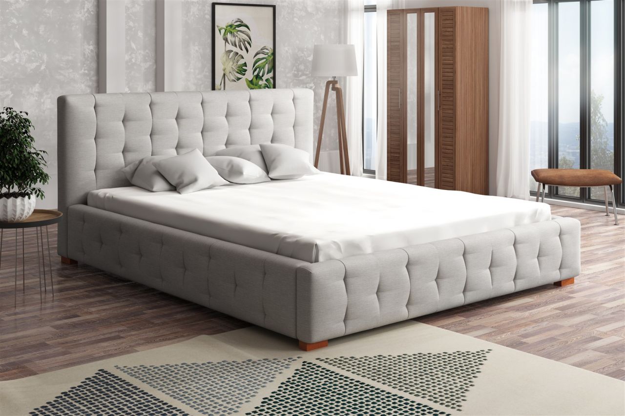 Polsterbett Bett Doppelbett COMO (Set 2) Stoff 120x200cm von Fun Moebel