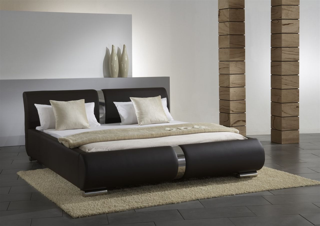 Polsterbett Bett Doppelbett DAKAR Komplettset 140x200 cm Braun von Fun Möbel