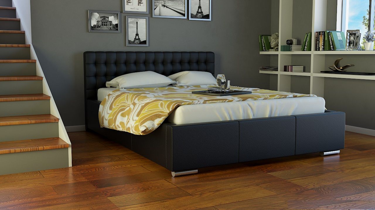 Polsterbett Bett Doppelbett DAMASO 200x200cm inkl.Bettkasten von Fun Moebel