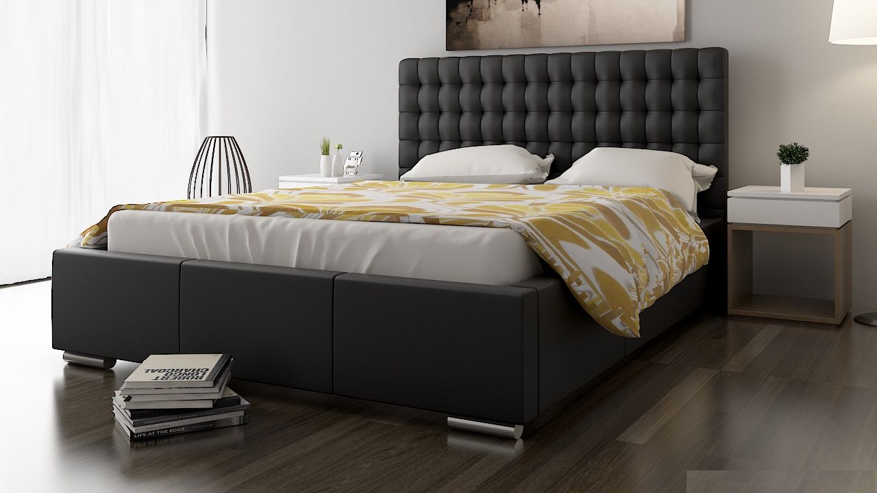 Polsterbett Bett Doppelbett DAMASO XL 200x200cm inkl.Bettkasten von Fun Moebel