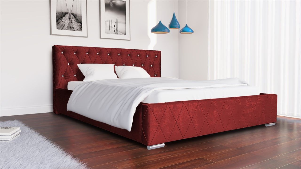 Polsterbett Bett Doppelbett DUCCIO 200x200cm inkl.Bettkasten von Fun Moebel