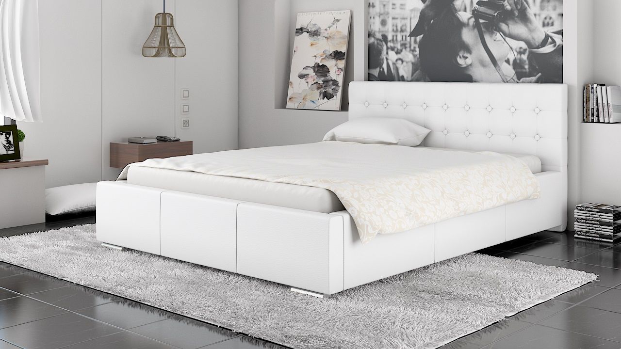 Polsterbett Bett Doppelbett GIANO 140x200cm inkl.Bettkasten von Fun Moebel