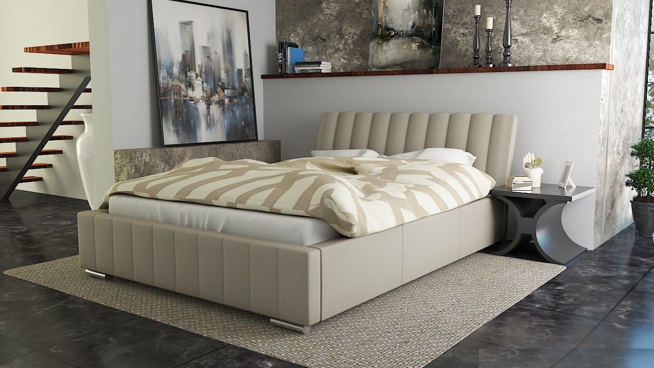 Polsterbett Bett Doppelbett IVANO 200x200cm inkl.Bettkasten von Fun Moebel