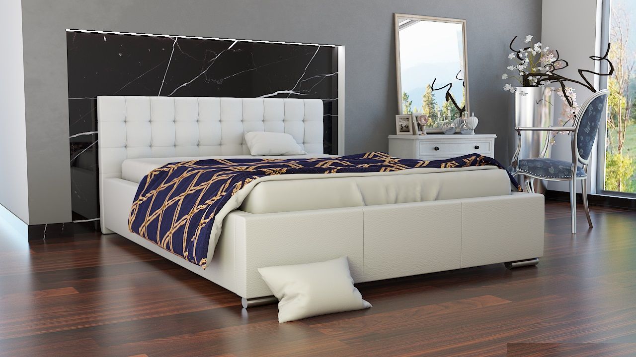 Polsterbett Bett Doppelbett MANILO 200x200cm inkl.Bettkasten von Fun Moebel