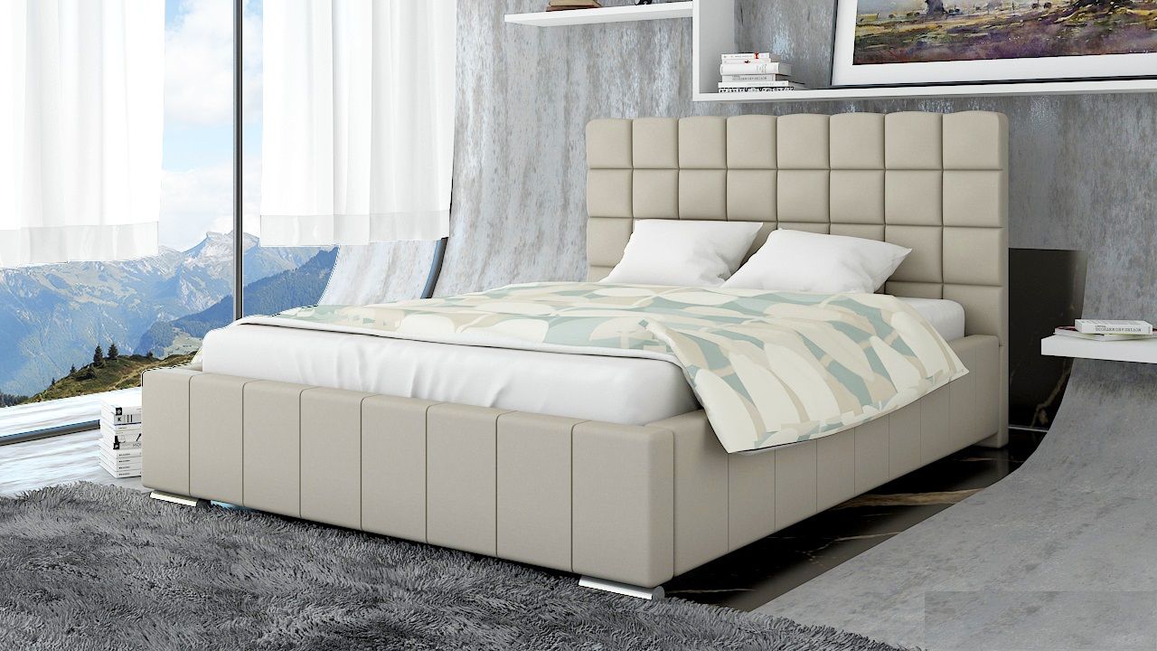 Polsterbett Bett Doppelbett MATTEO XL 200x200cm inkl.Bettkasten von Fun Moebel