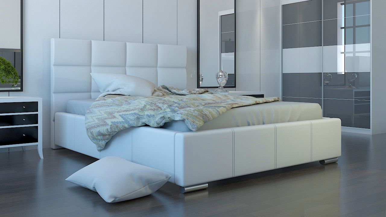 Polsterbett Bett Doppelbett SILVIO XL 200x200cm inkl.Bettkasten von Fun Moebel