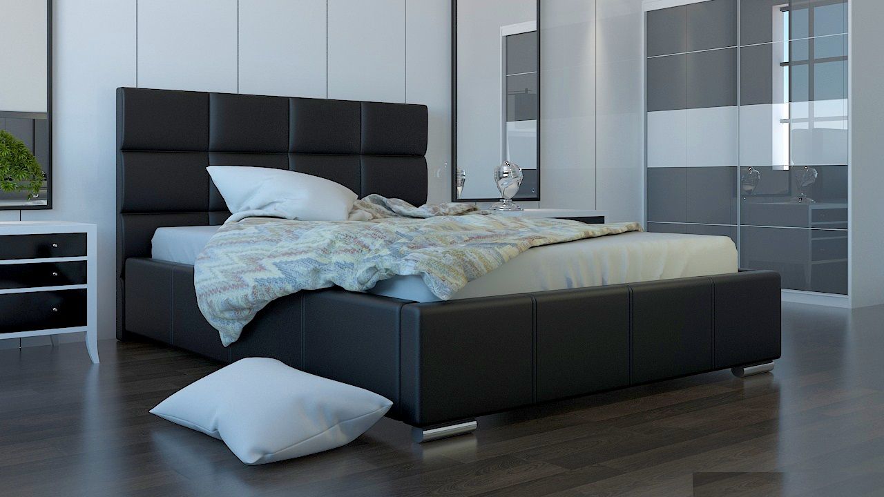 Polsterbett Bett Doppelbett SILVIO XL 200x200cm inkl.Bettkasten von Fun Moebel