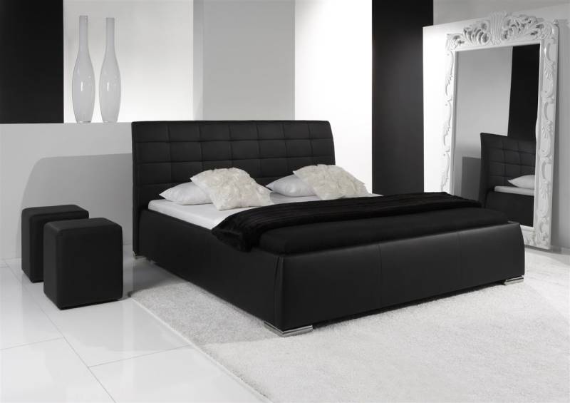 Polsterbett Bett Doppelbett Tagesbett - VERMONT - 160x200 cm Schwarz von Fun Moebel