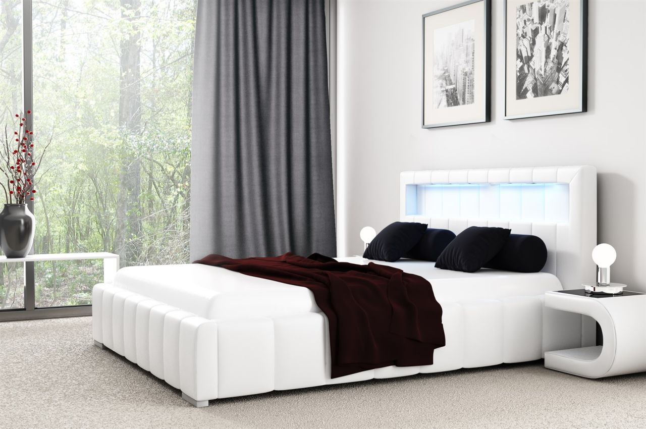 Polsterbett Bett LAUGE Standart Set 120x200cm inkl.LED in div. Farbvarianten Polsterbett Bett LAUGE Standart Set 120x200cm inkl.LED in div. Farbvarianten von Fun Möbel