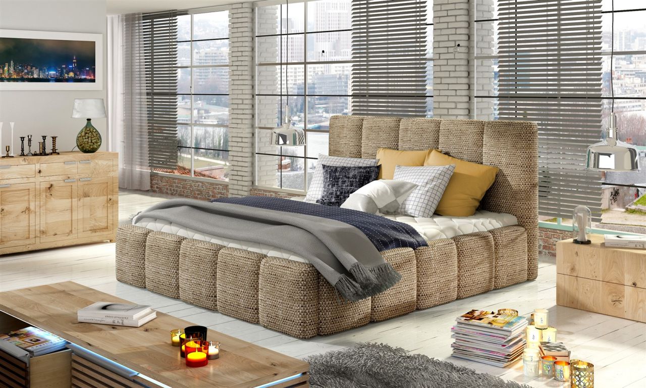Polsterbett Bett VERONA Komplettset Webstoff Cappuccino 120x200cm Polsterbett Bett VERONA Komplettset Webstoff Cappuccino 120x200cm von Fun Moebel