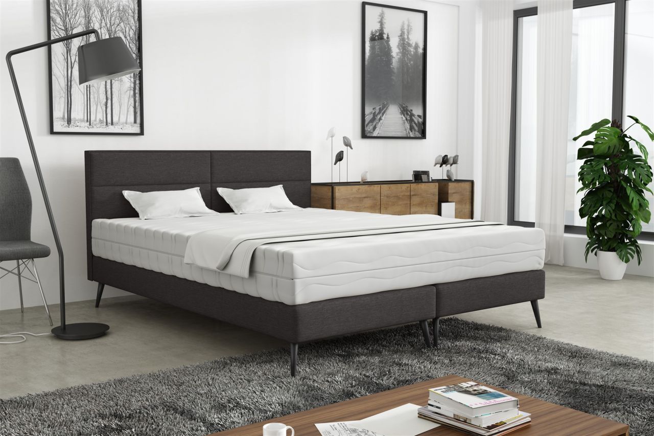 Polsterbett Doppelbett BERGAMO 200x200cm Stoff Gemma Anthrazit ohne Matratze Polsterbett Doppelbett BERGAMO 200x200cm Stoff Gemma Anthrazit ohne Matratze von Fun Möbel