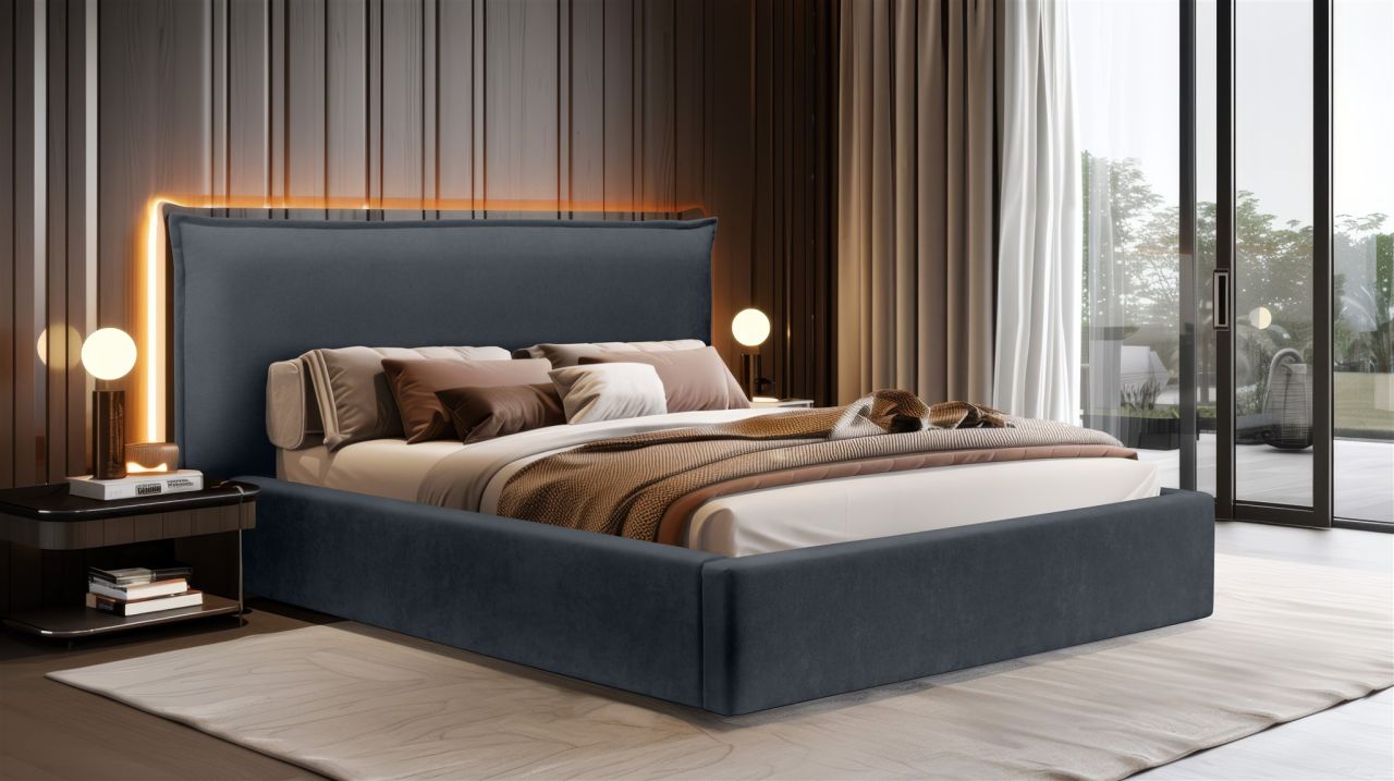 Polsterbett Doppelbett Bett AMADA 180x200cm Komplettset in Stoff Ditra Dunkel... Polsterbett Doppelbett Bett AMADA 180x200cm Komplettset in Stoff Ditra Dunkel... von Fun Möbel