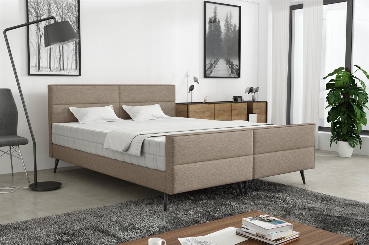 Polsterbett Doppelbett CREMONA 200x200cm Komplettset Stoff Gemma Cappuccino Polsterbett Doppelbett CREMONA 200x200cm Komplettset Stoff Gemma Cappuccino von Fun Möbel
