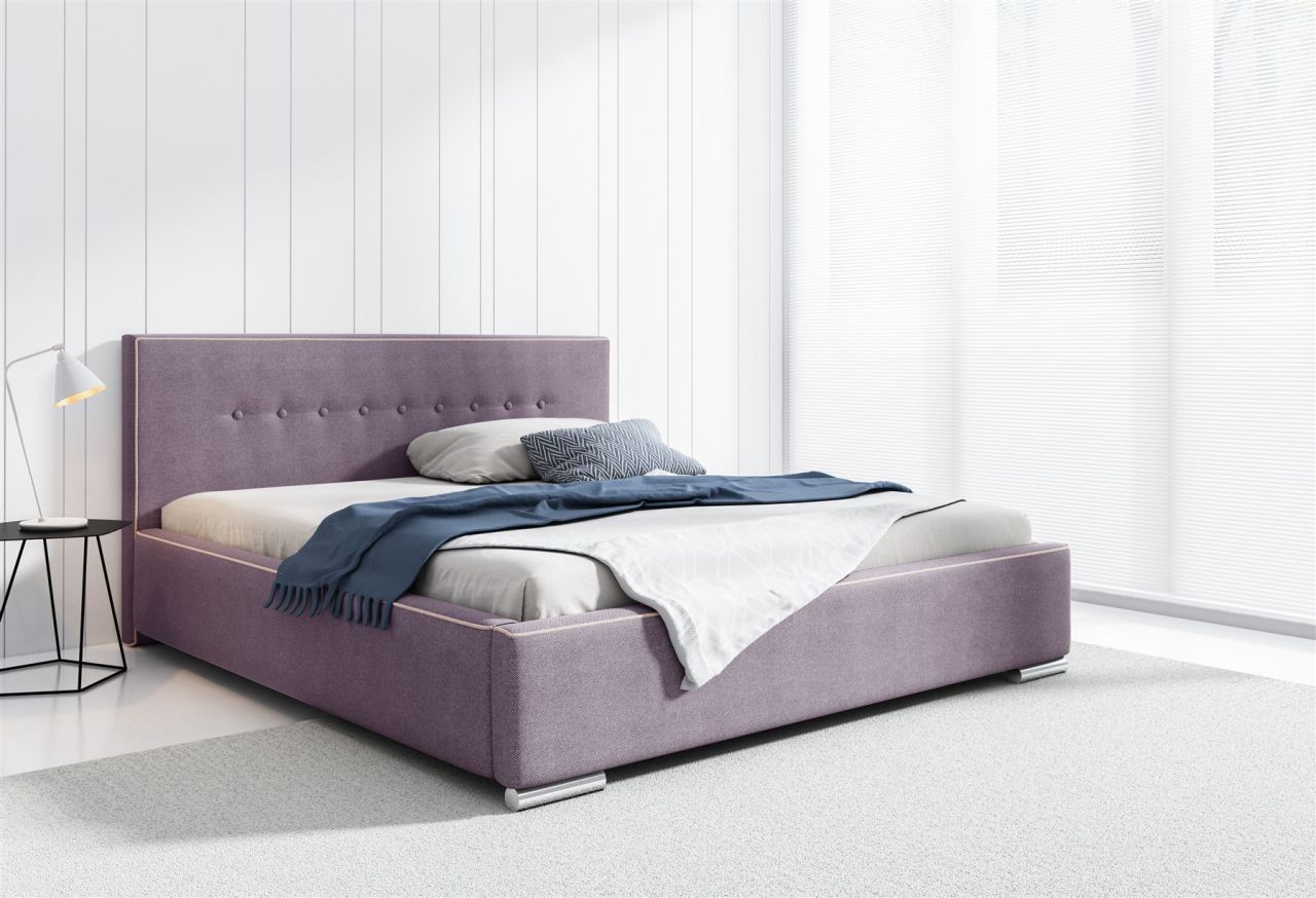 Polsterbett Doppelbett DEVIN Komplettset Polye... Flieder 140x200cm Polsterbett Doppelbett DEVIN Komplettset Polye... Flieder 140x200cm von Fun Möbel