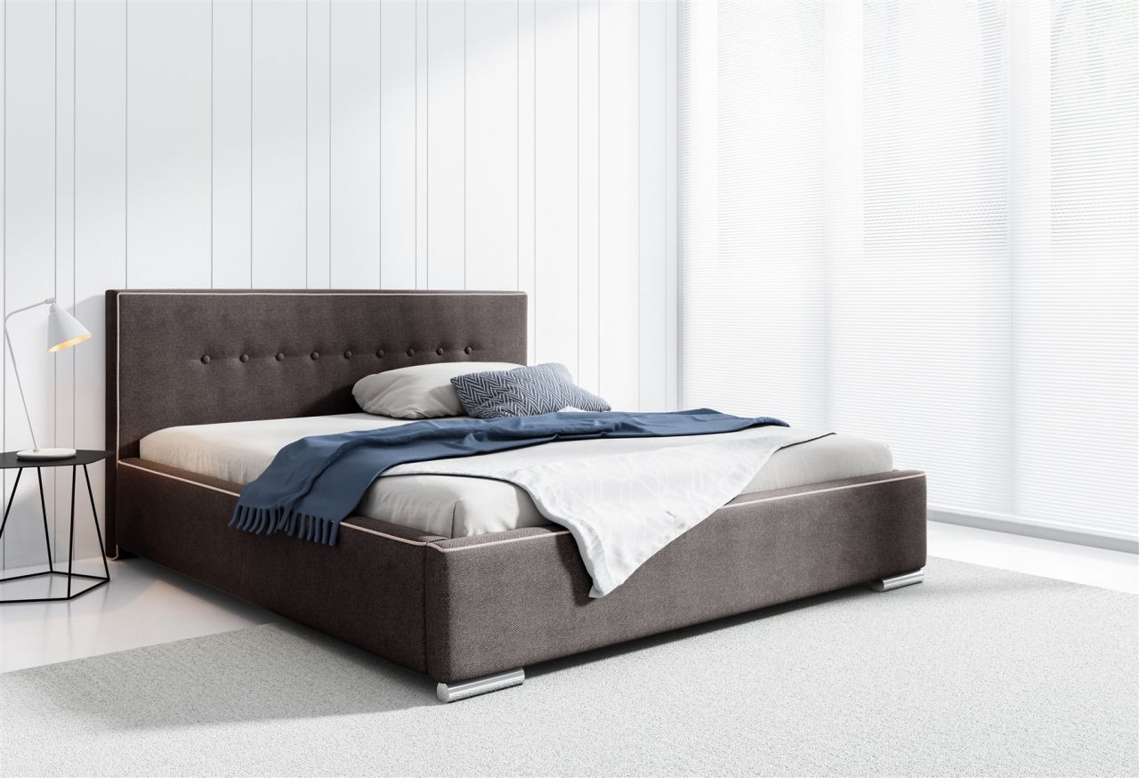 Polsterbett Doppelbett DEVIN Komplettset Polye... Graubraun 180x200cm Polsterbett Doppelbett DEVIN Komplettset Polye... Graubraun 180x200cm von Fun Möbel