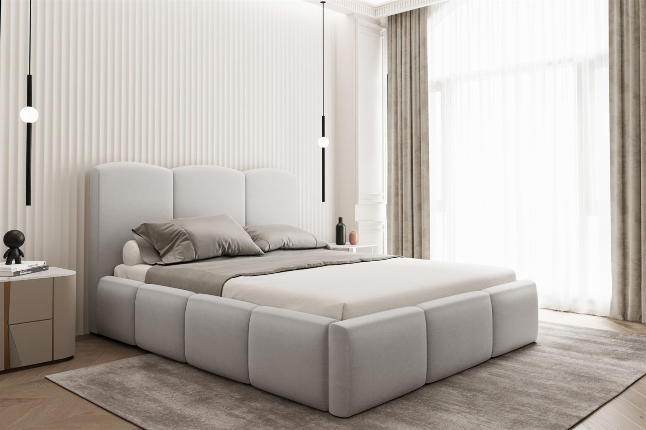 Polsterbett Doppelbett DUNIA Komplettset in Stoff Opera Velvet Pearl 200x200cm Polsterbett Doppelbett DUNIA Komplettset in Stoff Opera Velvet Pearl 200x200cm von Fun Moebel