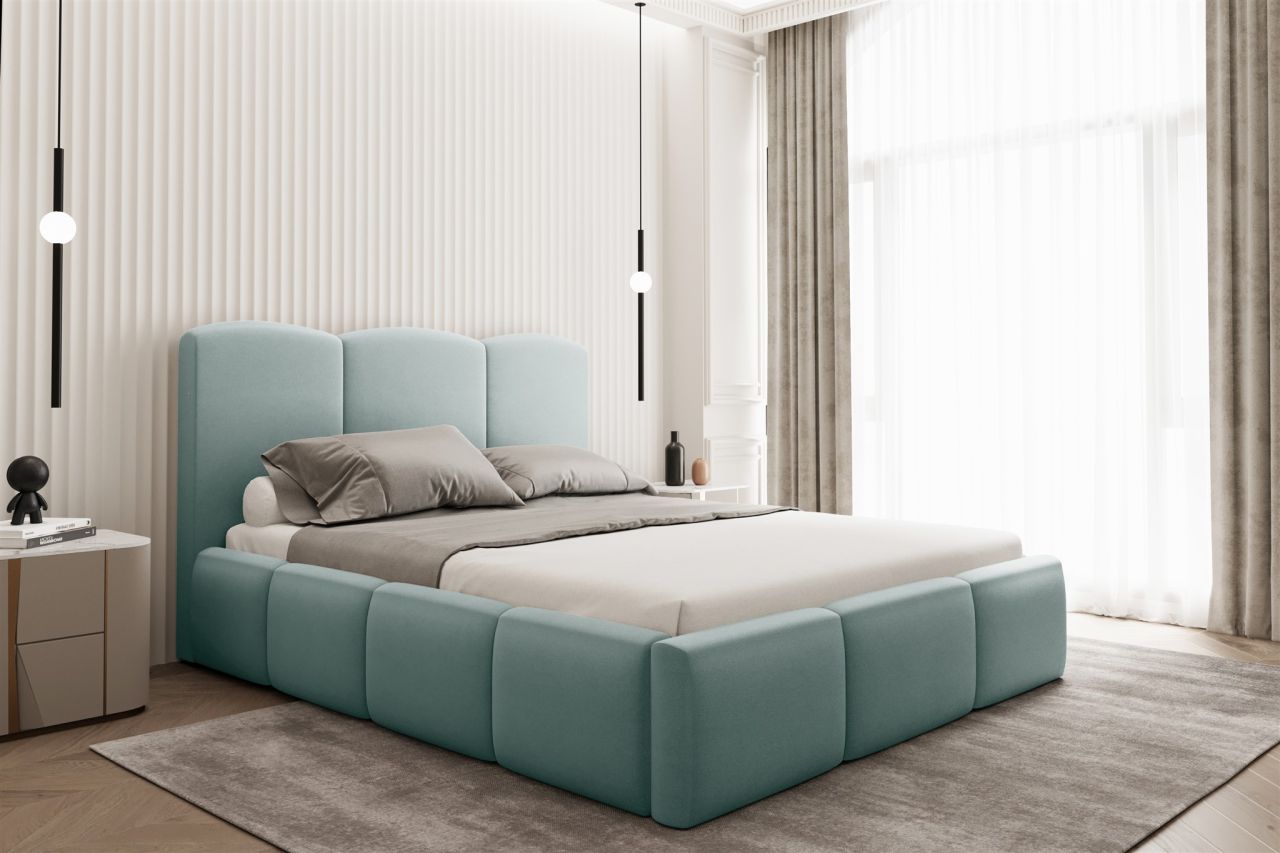 Polsterbett Doppelbett DUNIA Komplettset in Stoff Opera Velvet Saphire 200x200cm Polsterbett Doppelbett DUNIA Komplettset in Stoff Opera Velvet Saphire 200x200cm von Fun Moebel