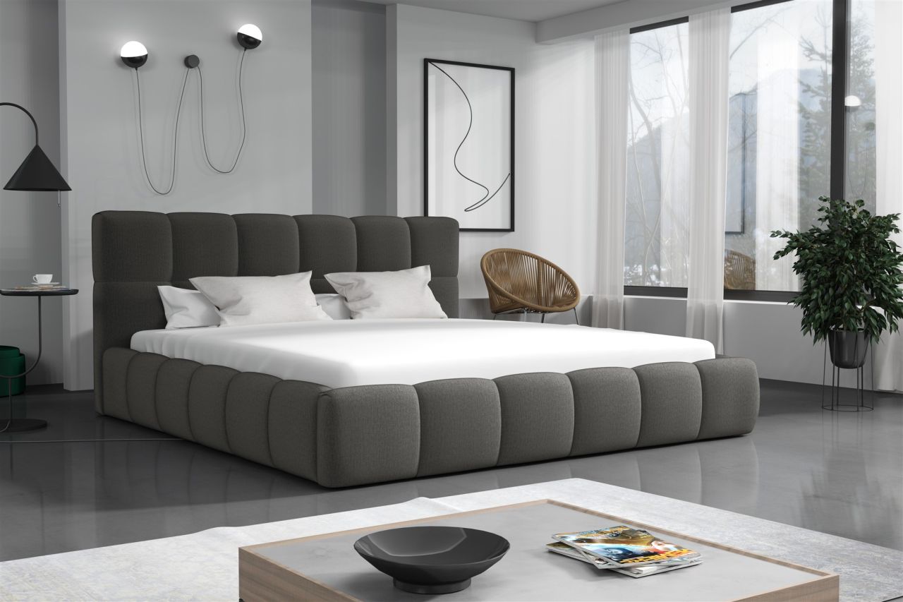 Polsterbett Doppelbett GIOTTO 200x200cm Stoff Monolith Dunkelgrau Polsterbett Doppelbett GIOTTO 200x200cm Stoff Monolith Dunkelgrau von Fun Möbel