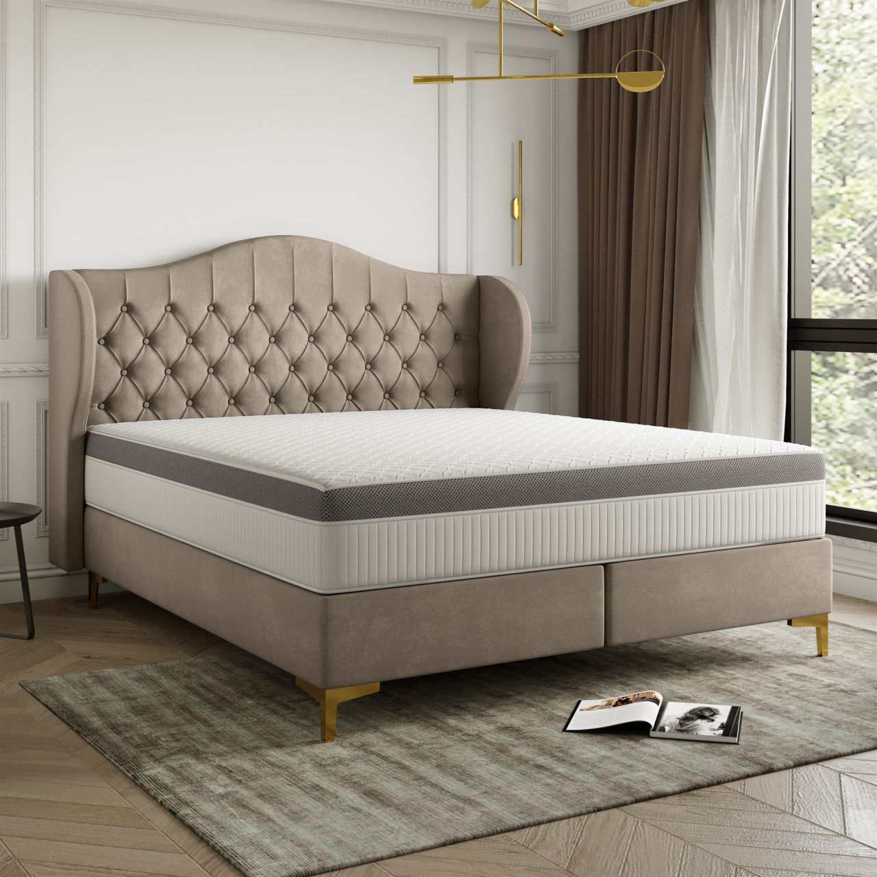 Polsterbett Doppelbett PELAGIO Stoff Whisper Braun 140x200cm inkl. Matratze Polsterbett Doppelbett PELAGIO Stoff Whisper Braun 140x200cm inkl. Matratze von Fun Möbel