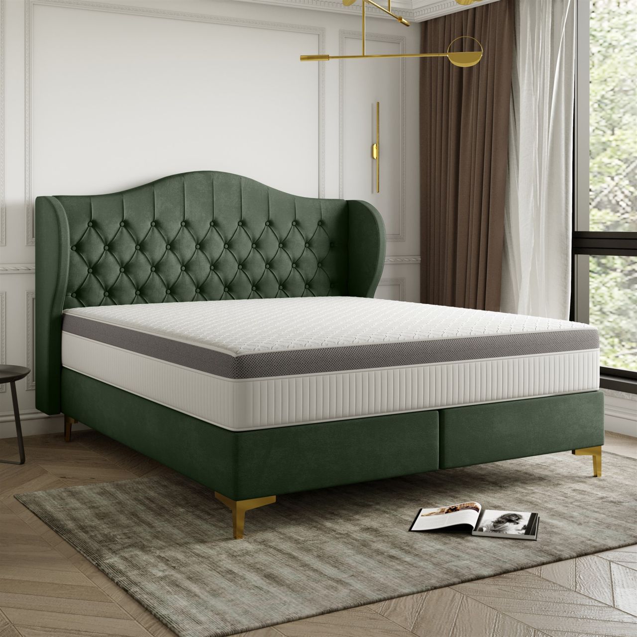 Polsterbett Doppelbett PELAGIO Stoff Whisper Forest 140x200cm inkl. Matratze Polsterbett Doppelbett PELAGIO Stoff Whisper Forest 140x200cm inkl. Matratze von Fun Möbel