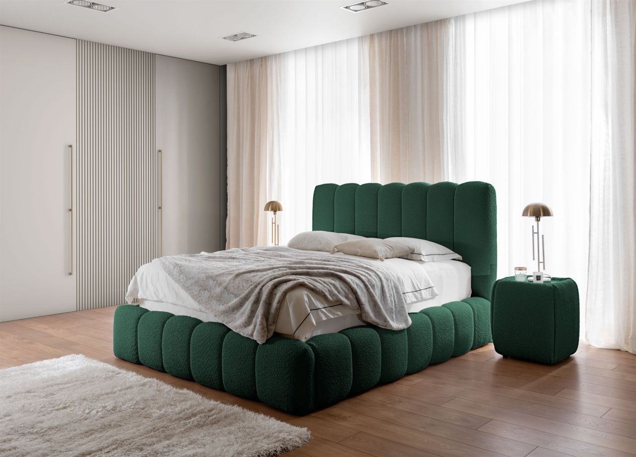 Polsterbett Doppelbett Set.3 CARSON 200x200cm Stoff Catch Me Moosgrün Polsterbett Doppelbett Set.3 CARSON 200x200cm Stoff Catch Me Moosgrün von Fun Möbel