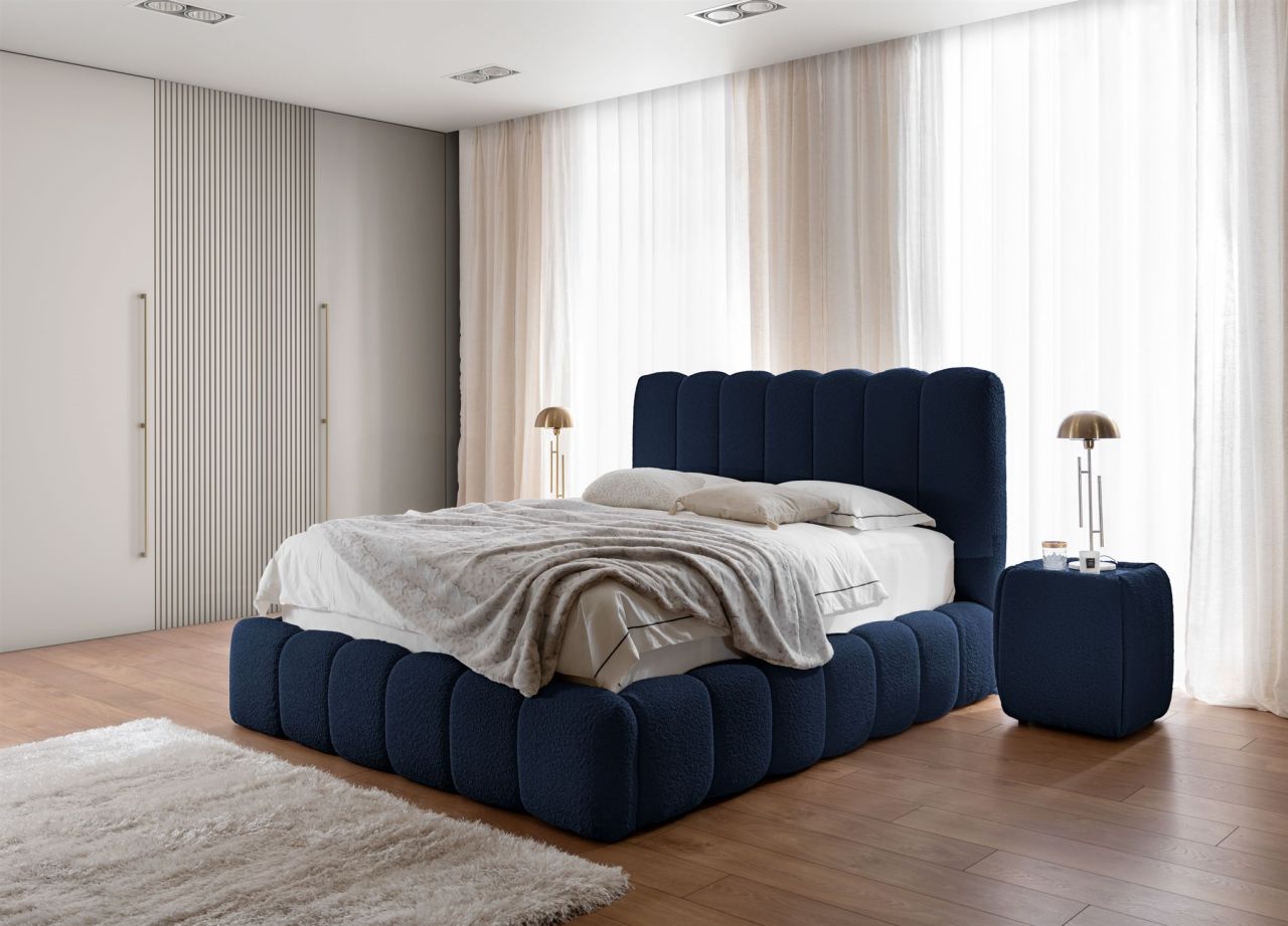 Polsterbett Doppelbett Set.4 CARSON 200x200cm Stoff Catch Me Dunkelblau Polsterbett Doppelbett Set.4 CARSON 200x200cm Stoff Catch Me Dunkelblau von Fun Möbel