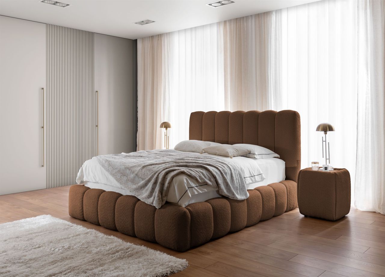 Polsterbett Doppelbett Set.4 CARSON 200x200cm Stoff Catch Me Terracotta Polsterbett Doppelbett Set.4 CARSON 200x200cm Stoff Catch Me Terracotta von Fun Möbel