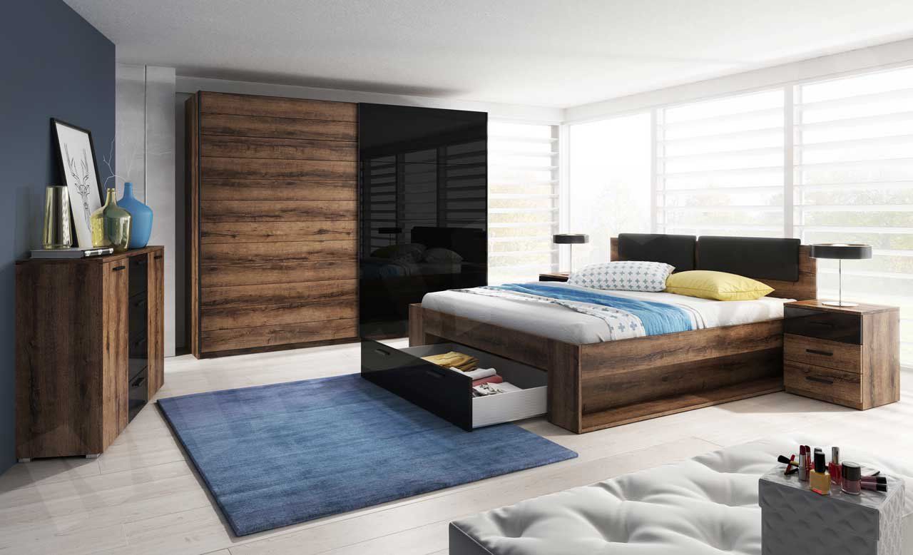 Schlafzimmer Set 5 tlg DANTOS inkl.Doppelbett 140cm und Schrank 200cm Schlafzimmer Set 5 tlg DANTOS inkl.Doppelbett 140cm und Schrank 200cm von Fun Moebel