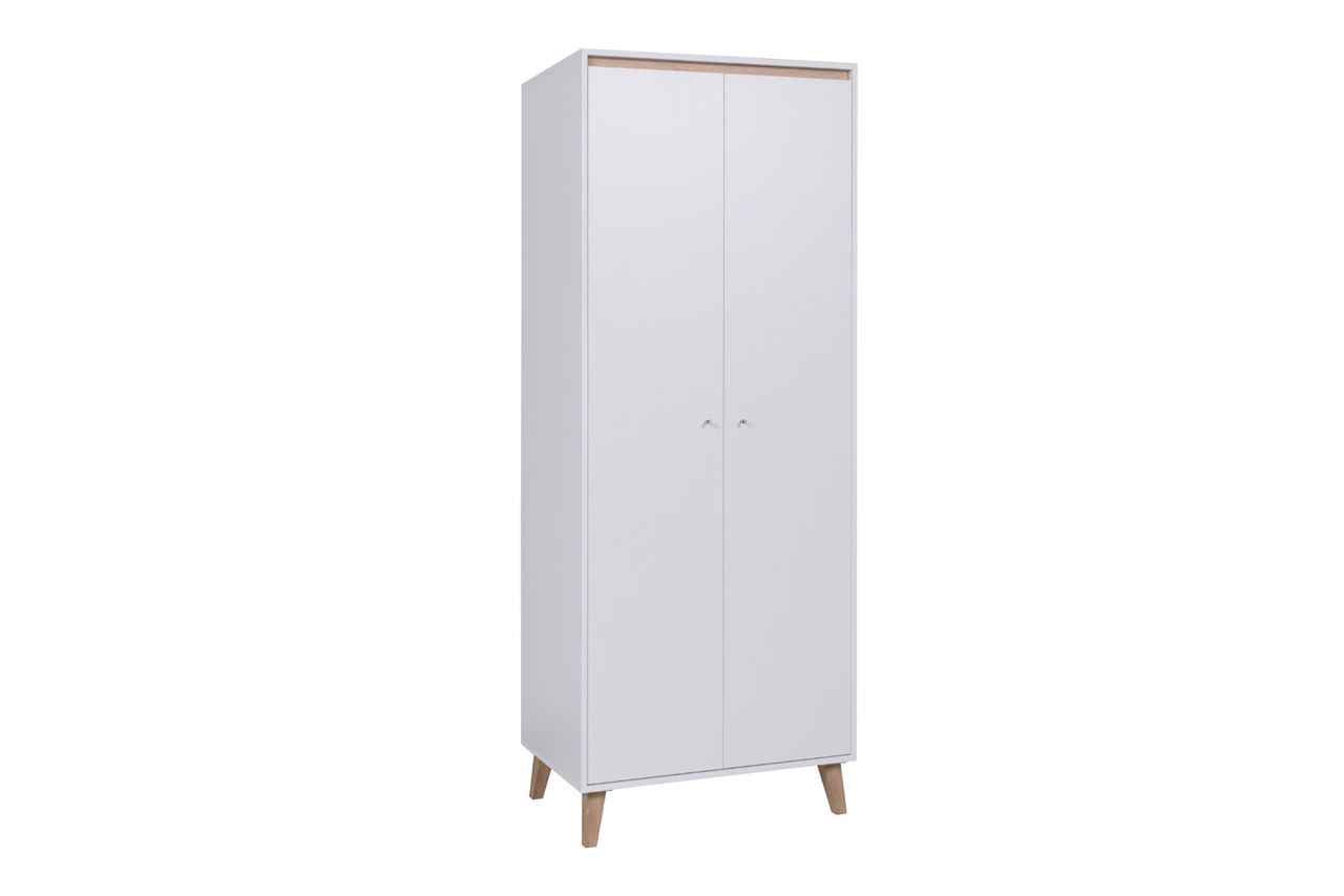 Schrank Mehrzweckschrank KALMAR 80x205 cm Dekor Weiss matt von Fun Möbel