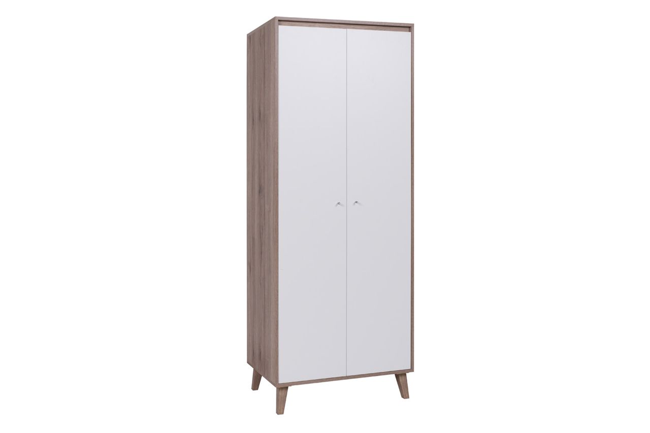 Schrank Mehrzweckschrank KALMAR 80x205 cm Sanremo / Weiß von Fun Möbel