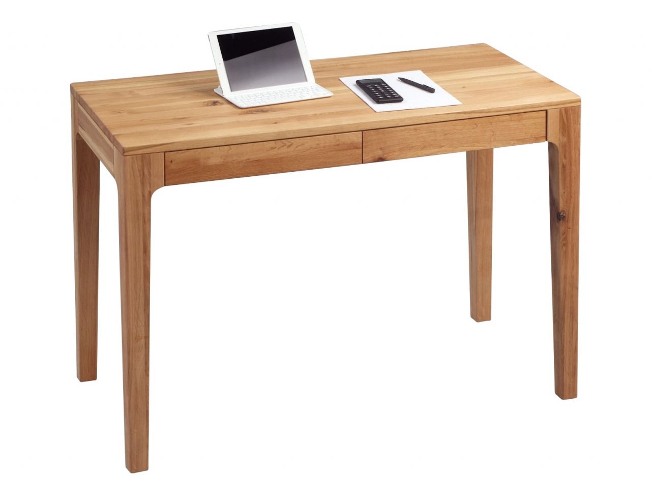 Schreibtisch Bürotisch Tisch - Kata - 110x55 mm - Wildeiche massiv von Fun Möbel