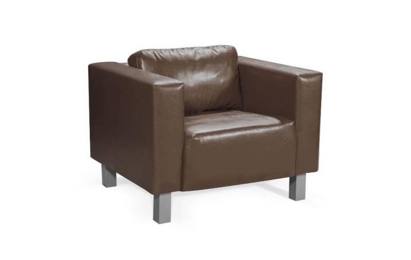 Sessel Clubsessel MAILAND in Kunstleder Braun von Fun Moebel