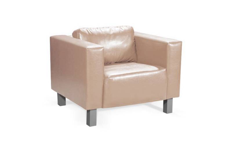 Sessel Clubsessel MAILAND in Kunstleder Cappuccino von Fun Moebel