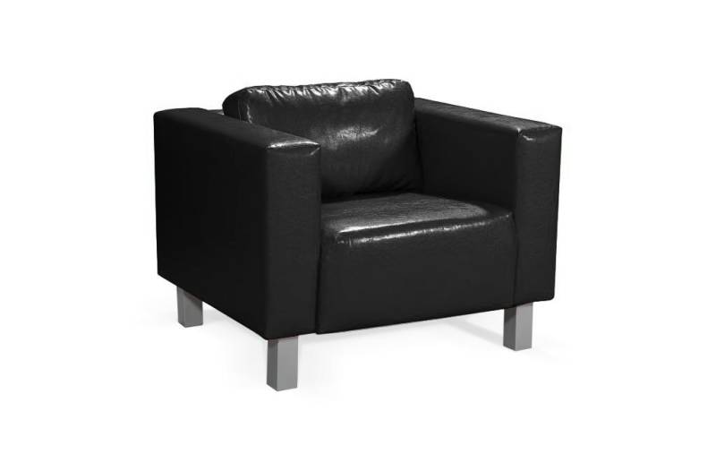 Sessel Clubsessel MAILAND in Kunstleder Schwarz von Fun Moebel