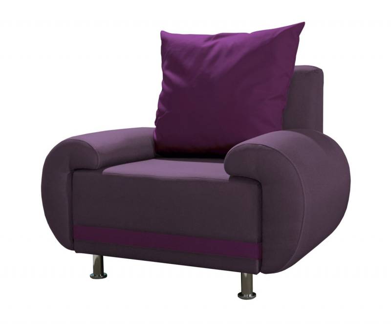 Sessel Clubsessel MIKA in Polyesterstoff Violett von Fun Moebel