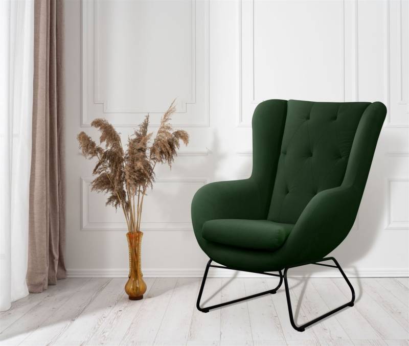 Sessel Designersessel ARTEMIS in Stoff Kronos Forest von Fun Möbel