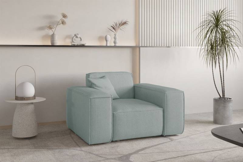 Sessel Designersessel CELES PREMIUM in Stoff Scala Saphirblau von Fun Möbel
