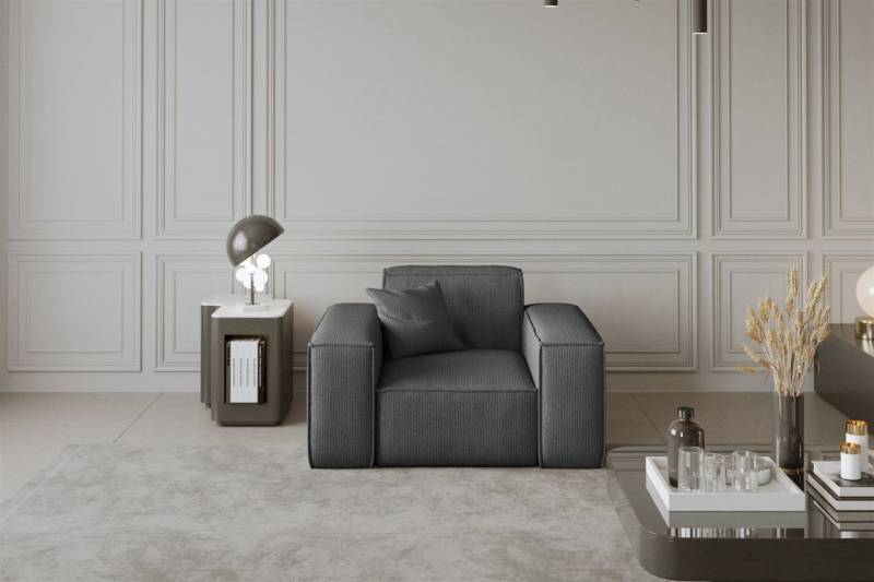 Sessel Designersessel CELES in Stoff Scala Grau von Fun Moebel