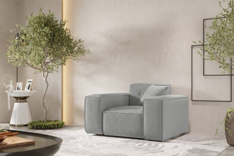 Sessel Designersessel CESINA in Stoff Ascot Bukla Grau Sessel Designersessel CESINA in Stoff Ascot Bukla Grau von Fun Möbel