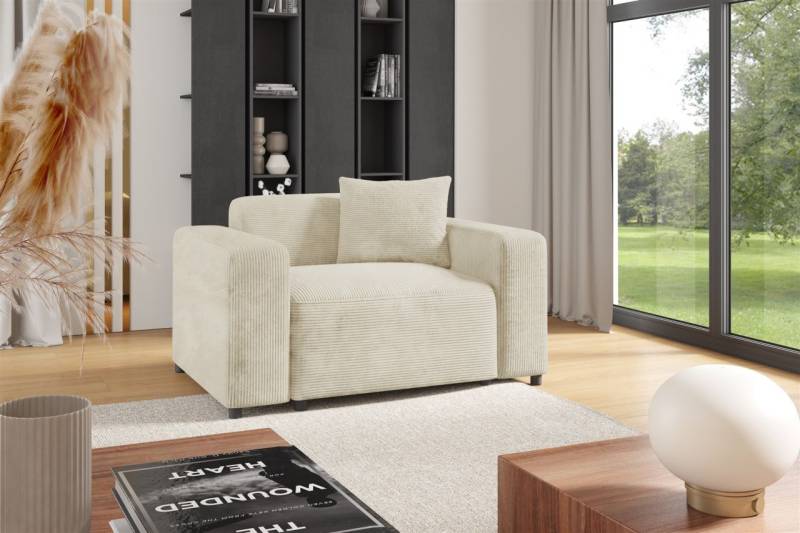 Sessel Designersessel MEGAN in Stoff Poso Creme Sessel Designersessel MEGAN in Stoff Poso Creme von Fun Möbel