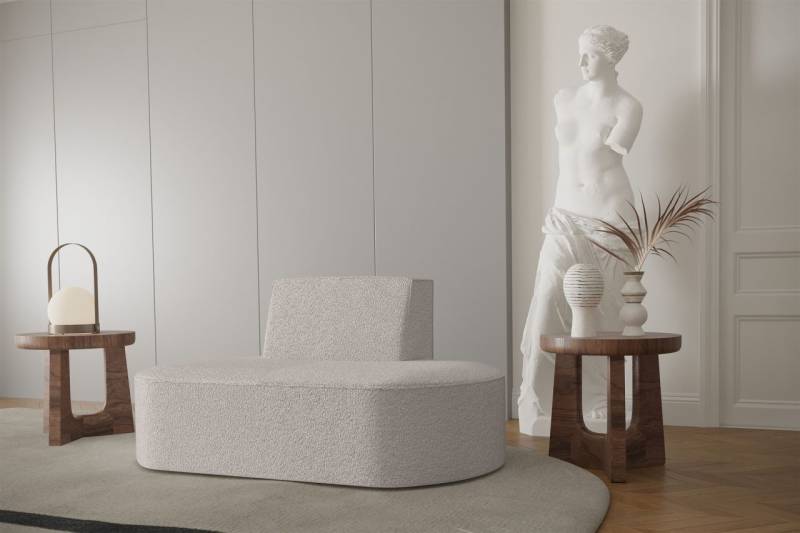 Sessel Designersessel MILOT in Stoff Ascot Bukla Beige von Fun Moebel